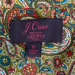J CREW LIBERTY PRINT PAISLEY SHIRT NWOT